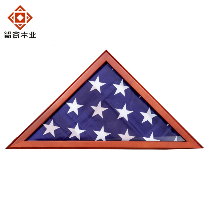 木制壁掛式三角形旗盒
