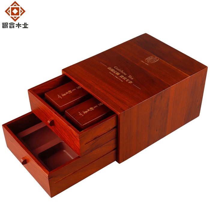 雙層茶葉儲(chǔ)存木盒