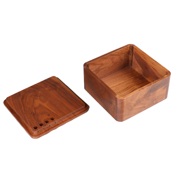 胡桃木實(shí)木茶葉盒