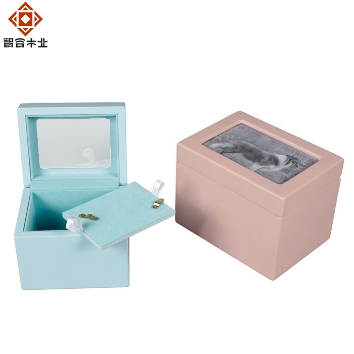 帶相框寵物骨灰木盒