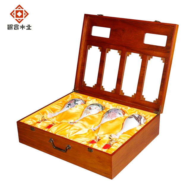 經典復古中國風四支裝酒盒