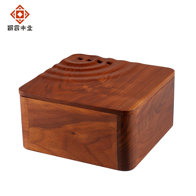 胡桃木實(shí)木茶葉盒
