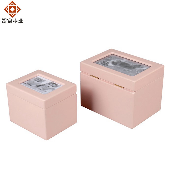 帶相框寵物骨灰木盒